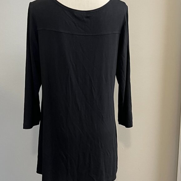 Max & Rina Long Sleeve Black Scoop Neckline Dress. Size Medium - Picture 2 of 5